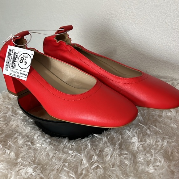 Everlane Italian Leather The Day Heel Red - Picture 9 of 14